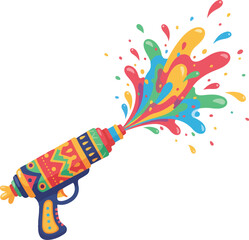 Happy Holi Vector on Transparent Background with Festival and Color Concept