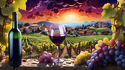 Obraz premium Grape plantation 