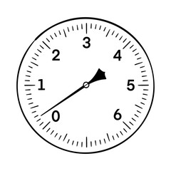 Graphic representation of the dial. Vector