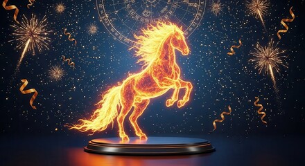 Fiery Horse Zodiac Sign, Chinese New Year, Astrology, Horoscope, Celebration
