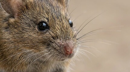 Closeup of a curious rats face in natural light