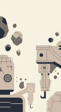 Advanced Robotic Arms Mining Asteroids In Deep Space Industry Future Exploration Concepts