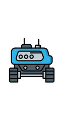 Obraz premium Autonomous Planetary Rover Icon For Space Exploration And Scientific Discovery Vector
