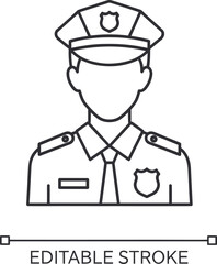 Obraz premium Police officer uniform illustration graphic design element for law enforcement and authority concepts isolated on transparent background