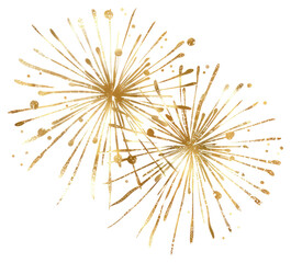 Fototapeta premium PNG Gold firework fireworks art illustration.