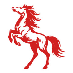 2026 chinese new year horse symbol png isolated element for decoration
