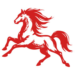 Year of the horse 2026 chinese zodiac horse png decorative element
