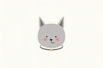 Cute Cat Face Illustration