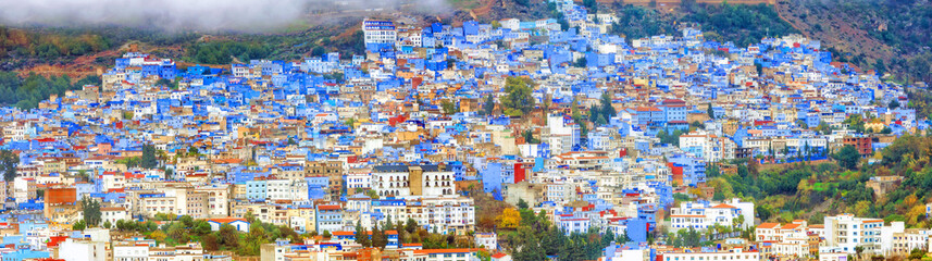 Fototapeta premium Chefchaouen, banner of the 