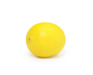 Photo of a Whole Lemon Isolated on White Background