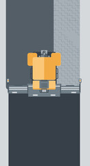 Heavy Equipment Asphalt Paver Laying New Road Surface Building Infrastructure Project