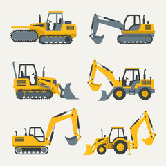 Heavy Equipment Collection For Construction And Earthmoving Projects Development