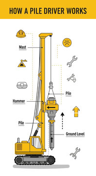 Illustrative Guide To Pile Driver Operation In Modern Construction Projects