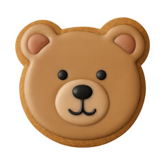Fototapeta premium PNG Cute bear cookie design
