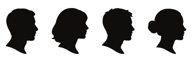 Human profile silhouettes