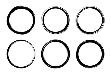 Black Circles on White Background