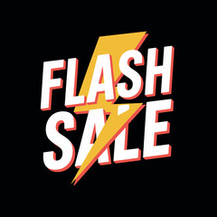 Flash Sale Advertisement with Lightning Bolt