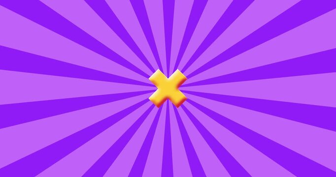 Wobbly multiplication Symbol Animation for Kids Basic Math Education