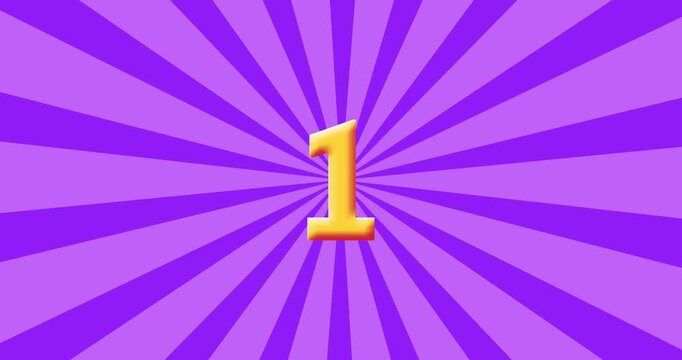 Wobbly Number 1 Animation for Kids Basic Math Education