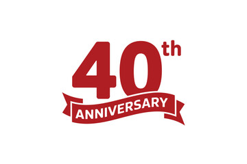 40th Anniversary Celebration Red Logo