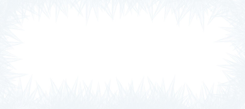 Transparent frosty ice border frame on an isolated checkerboard background