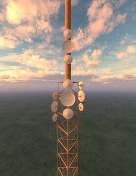 電波塔　3DCGレンダリング

