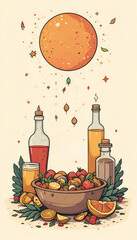 fast food illustration