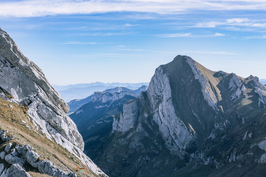 Alpstein Bergpanorama in den Schweizer Alpen