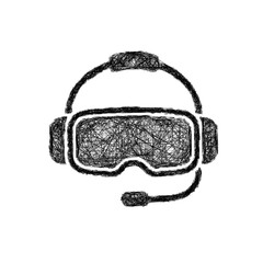 Sketch virtual reality icon design