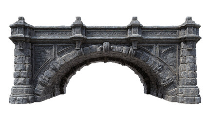 Obraz premium Intricately carved ancient stone archway, evoking a sense of history and mystery