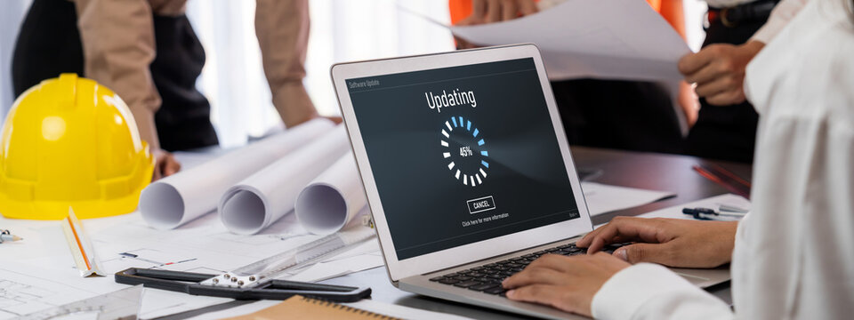 Software update on computer for brisk version of device software upgrade