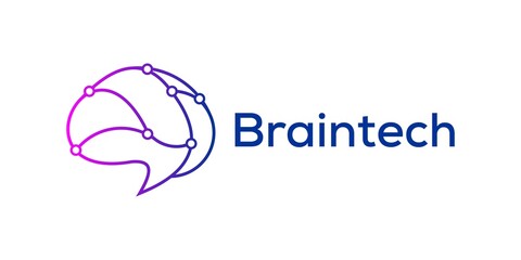 brain technology logo vector icon