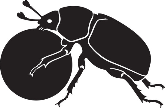 Dung Beetle Insect Rolling Ball with Strong Survival Behavior