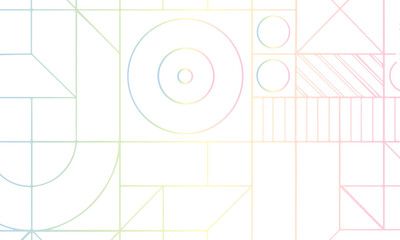 Pastel gradient geometric grid with circles and linear details creates a calm, modern background suitable for design, art, or digital projects. Clean lines, soft colors,