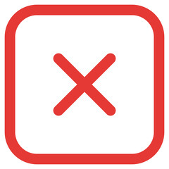 Obraz premium Flat Colored Close Icon for User Interface Interaction