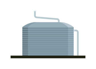 Rain water tank. Simple flat illustration