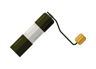 Portable coffee grinder. Simple flat illustration.
