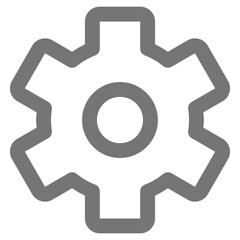 Obraz premium Flat Colored Settings Cog Icon for System Configuration