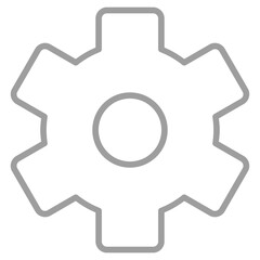 Flat Colored Settings Cog Icon for System Configuration