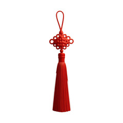 Obraz premium PNG Elegant red Chinese tassel decoration.