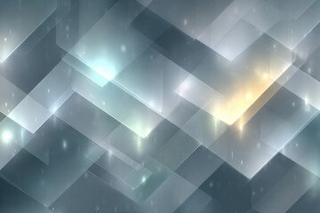 Obraz premium An abstract geometric background of translucent rectangles and soft highlights. 