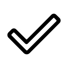 PNG Simple black checkmark symbol.
