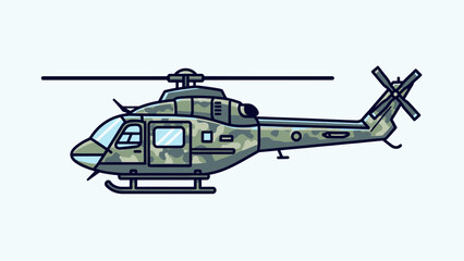 Fototapeta premium Military Helicopter Aircraft Vehicle Camouflage.