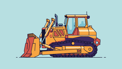 Yellow Bulldozer Heavy Machinery Construction Equipment 1. © Telo