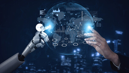 AI for global business data analysis and market research. Using AI analytics for insight into the worldwide economy and business strategy. Motif