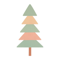 Fototapeta premium PNG Minimalist pastel geometric tree