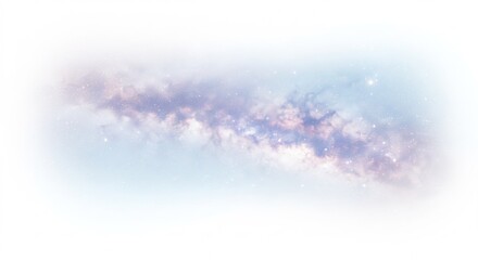 宇宙の星屑が輝く幻想的なパステルカラーの星雲デザイン 美しく淡い光が広がる夢のような空の背景. AI Generated