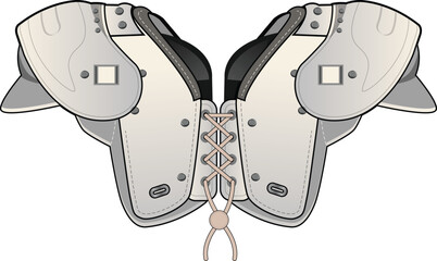 Grid Iron Football Shoulder Pads Gear Vector © Putra