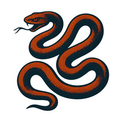 Fototapeta premium PNG Vintage snake illustration design.