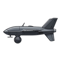 Modern drone aircraft with camera and sleek design